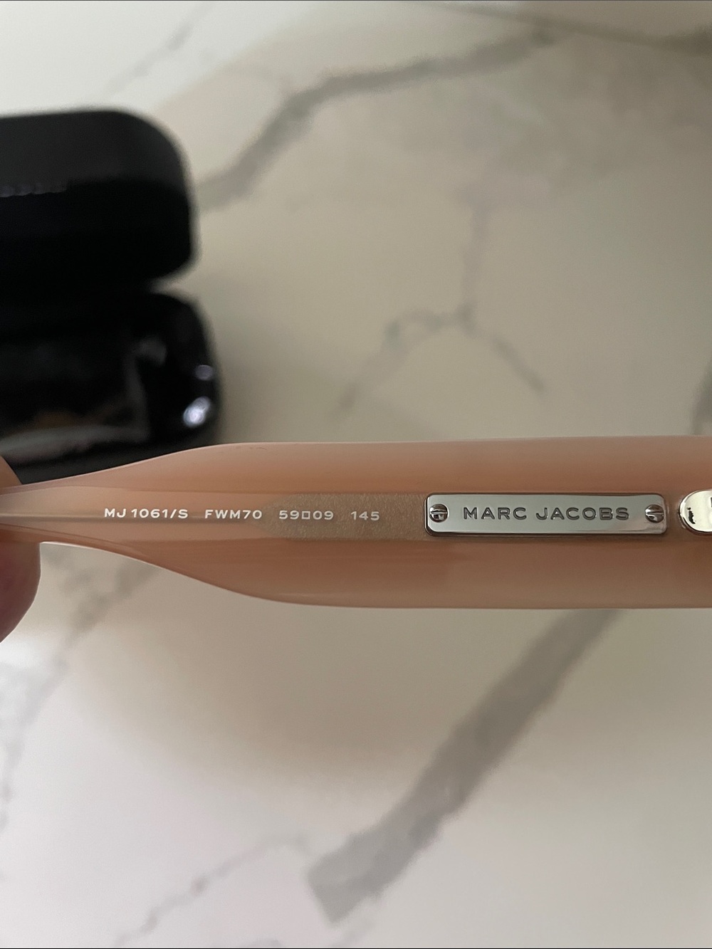 Marc Jacobs Pale Pink Rectangular Shield Sunglasses - Picture 9 of 10